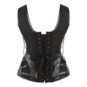 2025 Premium Quality Corset Sexy Bustier Top Gothic Leather Corset <b>Vest</b> Sharpe Women Body <b>Slimming</b> Belly Corset - Product Image 3