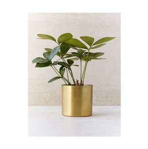 Metal Planter with Stand Set of 2 Unique design Hand aluminium silver Plated Round Flower Planter on Metal Stand for Garden - Product Image 3