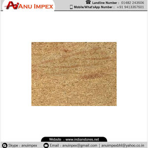 Piedra beige dorada bellamente texturizada con veteado marrón claro y dorado: Mejora tu espacio con granito dorado Ghibli - Product Image 3