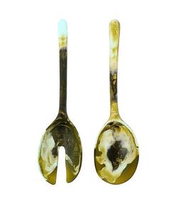 Elegant Modern Resin Salad Server Spoon and <b>Fork</b> with Long Handle-Eco-Friendly Durable Party Table Decor - Product Image 4