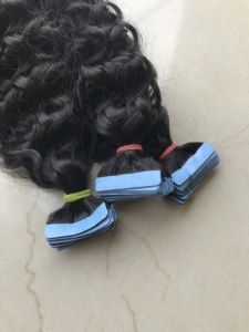 Cinta rizada brasileña Natural Remy, sin procesar, para extensión de cabello humano, 100% - Product Image 6