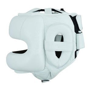 Boxeo Head Gear Fighting Headgear Sparring Kick Boxing Training Head Guard Pu cuero genuino - Product Image 2