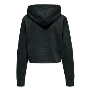 Vente en gros de sweat-shirt de gym à manches longues en coton pour femmes, sweat-shirt à capuche court avec logo personnalisé pour femmes - Product Image 2