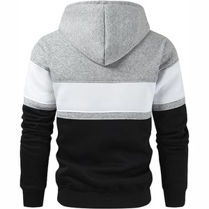 Dernière conception hommes haute qualité hiver fermeture éclair sweats à capuche avec poches Gym pulls décontractés imprimé tricoté Jogging 300g - Product Image 3