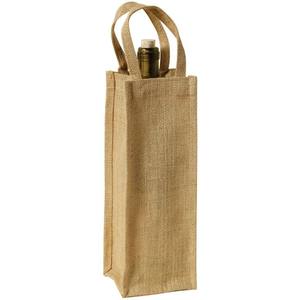 Vente en usine de sacs à vin en jute recyclables emballage cadeau écologique à motif de lettres sacs à vin bon marché en offre à prix réduit - Product Image 5