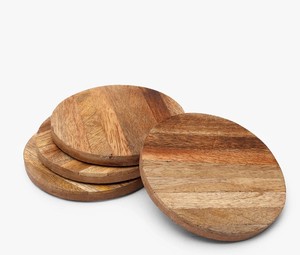 Eco-Friendly <b>Wooden</b> Coasters with Durable Resin Material Featuring Durable <b>Alphabet</b> Pattern - Product Image 3