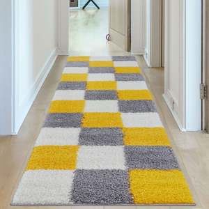 Myshaggy Geometric Yellow Area Rug Set 60X110 cm - Product Image 4