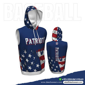 Sudadera Deportiva sin Mangas, con Capucha, para Béisbol, Ropa Deportiva de Verano, Transpirable, Absorbente de Humedad, Antibacteriana, Uniforme de Equipo - Product Image 6