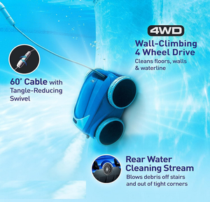 หุ่นยนต์ทำความสะอาดสระว่ายน้ำอัตโนมัติ NEW UltraMAX พร้อมระบบคลอรีนและกรองน้ำ PVC สำหรับใช้งานเชิงพาณิชย์ - Product Image 3