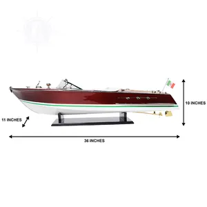 Riva Ariston Modell Schiff gemalt 90 cm hand gefertigte Holz Replik mit Display Stand, Sammlerstück, Dekor, Geschenk, Großhandel