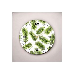 Patrón de hojas coloridas y reloj de pared de mesa silencioso de madera numerado 50cm perfecto como regalo - Product Image 3