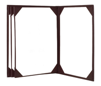 Couverture de menu de restaurant en cuir PU A4 de haute qualité pour personnalisation