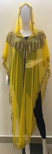 Boho-Chic kapşonlu panço kadın giyim shshirt T Shirt ön açık ağır el nakışı çalışma Maxi elbise akşam kokteyli giymek