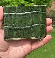 Cuir de vache fait à la main Crocodile Texture Portefeuille Produit à motifs uniques