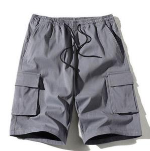 Shorts de sport personnalisés pour la course à pied et le basketball, taille élastique avec cordon de serrage, shorts décontractés en sergé de coton, shorts cargo personnalisés pour hommes - Product Image 1