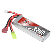 GAONENG GNB 2S 7.4V 2300mAh 60C 120C dengan T-PLUG Harga Grosir Baterai Lipo Soft Pack untuk Mobil RC 1/16 1/18 Crawler Truck Buggy