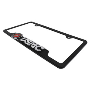 Cubierta de Matrícula LED 3D de Metal Negro con Licencia Oficial de la USMC para Decoración de Automóviles - Compatible con Ford, BMW, Abarth, Chevrolet - Product Image 2