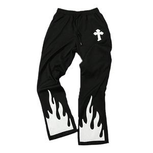 OEM Custom Men's High Quality Gallery Casual Flared <b>Jogger</b> Sweatpants Elastic Waistband Men's <b>Stacked</b> Sweatpants - Product Image 1