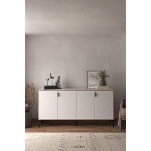 Arden elegante gabinete de consola de melamina de 4 niveles | Villa moderna Hotel entrada sala de estar pasillo Oficina uso duradero - Product Image 1