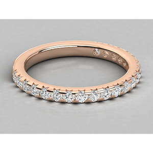 Anillo Brillante de Oro de 9K para Mujer con Diamante Cultivado en Laboratorio de Corte Redondo Estilo Solitario - Product Image 1