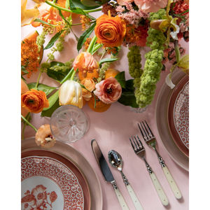 Ensemble de couverts en acier inoxydable à poignée design blanc élégant couverts modernes et élégants parfaits pour les repas à la maison et les occasions spéciales - Product Image 5