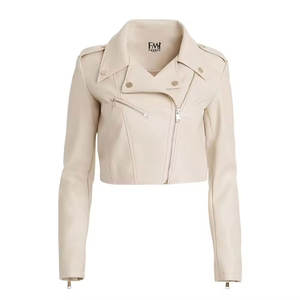 Vestes d'hiver matelassées en cuir de toile recadrée pour femmes élégantes couleurs personnalisables manches longues à séchage rapide - Product Image 1