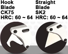 OEM ODM Taiwan Supplier Folding <b>Utility</b> <b>Knife</b> With Dual Blade Straight And Hook Blade And Nylon Handle - Product Image 4