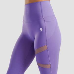 Leggings Deportivos Morados Empower Slim Fit con Patrón, Térmicos para Invierno, Tejido Elástico de Nylon y Spandex, Cintura con Logo, Estilo Pakistaní - Product Image 4