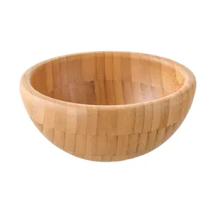 Bol de service en bois de conception classique pour fête de mariage à faible coût, taille personnalisée, saladier de haute qualité pour la cuisine et le dessus de table - Product Image 1