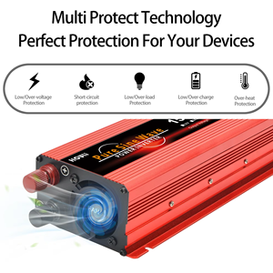 HOULI Convertisseur de puissance pour voiture à onde sinusoïdale pure DC 12V vers AC 110V 220V 600W 1600W, onduleur solaire pour voiture 2200W 3000W - Product Image 5