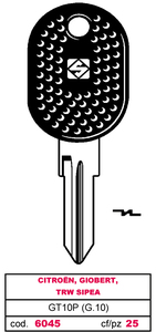 Llave para Auto Asc Gt10p (g.Vak 0) Citro-N, Giobert, Trw Sipea - Product Image 1