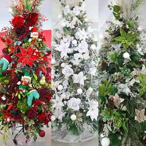 <strong>Purple</strong> Glitter Poinsettia Artificial <strong>Christmas</strong> Flower for Xmas Tree <strong>Decorations</strong> and Crafts Quality Crafted by artisans - Product Image 4