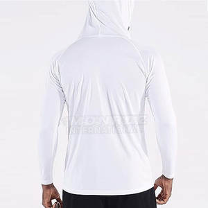 Sudadera con capucha de compresión atlética para hombre, ropa de gimnasio ajustada de secado rápido, Sudadera con capucha de compresión para hombre con logotipo personalizado - Product Image 5