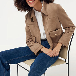 OEM al por mayor de alta calidad Streetwear mujer chaqueta de gamuza por encargo venta superior para la temporada de invierno chaqueta de gamuza - Product Image 3