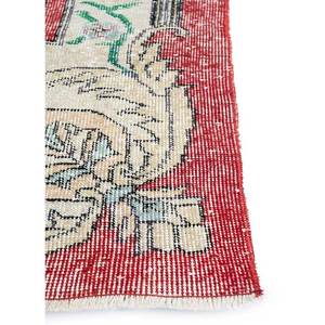 Alfombra de Lana Anudada a Mano de Gran Tamaño, Diseño de Medallón Rojo y Naranja, para Sala de Estar, Pasillo Rectangular, Modelo Pae-2887 - Product Image 4