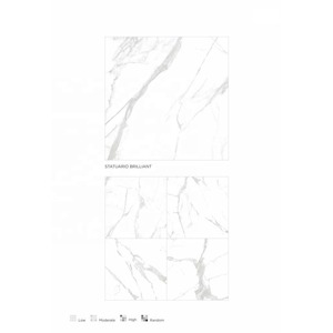 Vistaar Statuario 1200x1200มม. กระเบื้องปูพื้นพอร์ซเลนขัดเงามัน120x120ซม. OEM - Product Image 4