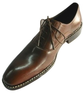 Chaussures habillées Oxford en cuir pleine fleur marron foncé faites à la main pour hommes, avec logo personnalisé, soutien de la voûte plantaire et rehaussement de la taille - Product Image 3