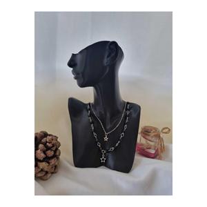 Collana nera con perline di cristallo nero - Product Image 2