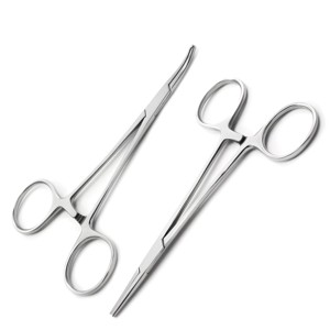 L'ensemble d'instruments de chirurgie maxillo-faciale manuelle de haute qualité comprend une pince Kocher incurvée droite et une base hémostatique - Product Image 1