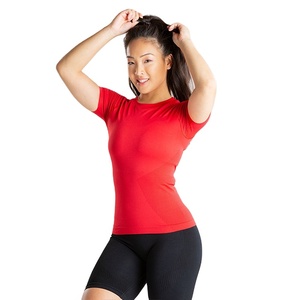 Venta de Fábrica, Ropa Deportiva Más Vendida, Camiseta Lisa Personalizada a la Moda para Mujer, Diseño Elástico y Cómodo, Camisetas Deportivas para Mujer - Product Image 1