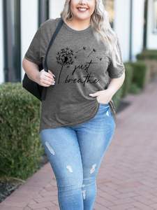 Camiseta de Talla Grande para Mujer, Transpirable, Ecológica, Informal, Holgada, de Verano, de Manga Corta, Suave, Cómoda, Moderna y de Gran Tamaño - Product Image 2