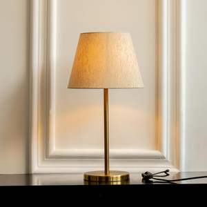 bulk supplier Table <b>Lamp</b> Gold Brushed Cone <b>Shade</b> Night <b>Antique</b> <b>Lamp</b> for Living Room and Bedroom Home Decor Items Golden - Product Image 4