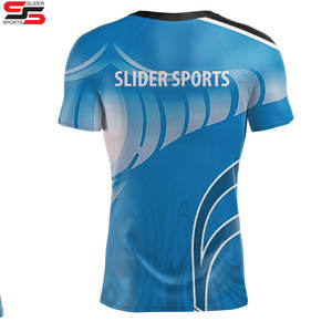 Spandex imprimé par sublimation Bjj chemises et hauts de compression à séchage rapide pour hommes chemise de combat à manches courtes Rash Guard MMA - Product Image 2