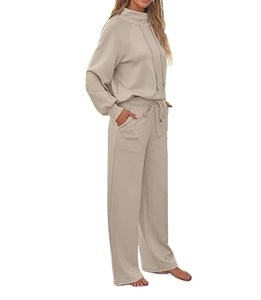 Chándales Deportivos para Mujer al por Mayor, de Alta Calidad, Ecológicos, Transpirables, Ligeros, de Poliéster/Algodón, con Capucha y Cuello, Talla XL, para Invierno - Product Image 2