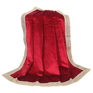 ผ้าคลุมโต๊ะพิมพ์ลายสี่เหลี่ยมกำมะหยี่สีแดงเข้มทำด้วยมือ36นิ้วห้องนั่งเล่นสิ่งทอบ้านตกแต่งบ้านด้วยสินค้าส่งออกจากอินเดีย - Product Image 1