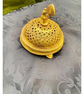 Top-rated Brass Incense <b>burner</b> with Unique Artistic Design for Mindfulness and Relaxation Golden Polished Finished at Cheap Rate - Product Image 3