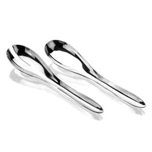 Serveur de salade pinces à salade 11 pouces en acier inoxydable cuillère de service ensemble mélange de salade fourchette et cuillère outil de cuisine à long manche - Product Image 6