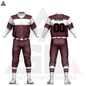 Nouveau design à la mode 100% polyester personnalisé unisexe Baseball Jersey ensembles d'uniformes respirant concevez votre propre uniforme de Baseball - Product Image 3