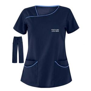 Uniformes Médicos Clínicos de Primera Calidad en Oferta, Conjuntos de Uniformes Quirúrgicos para Mujer, Totalmente en Lona, Color Personalizado, Logotipo, Servicio OEM - Product Image 1
