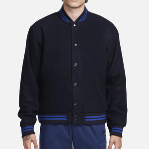 Veste universitaire personnalisée OEM de haute qualité pour hommes avec chenille brodée hiver Streetwear sport bombardier veste universitaire - Product Image 1